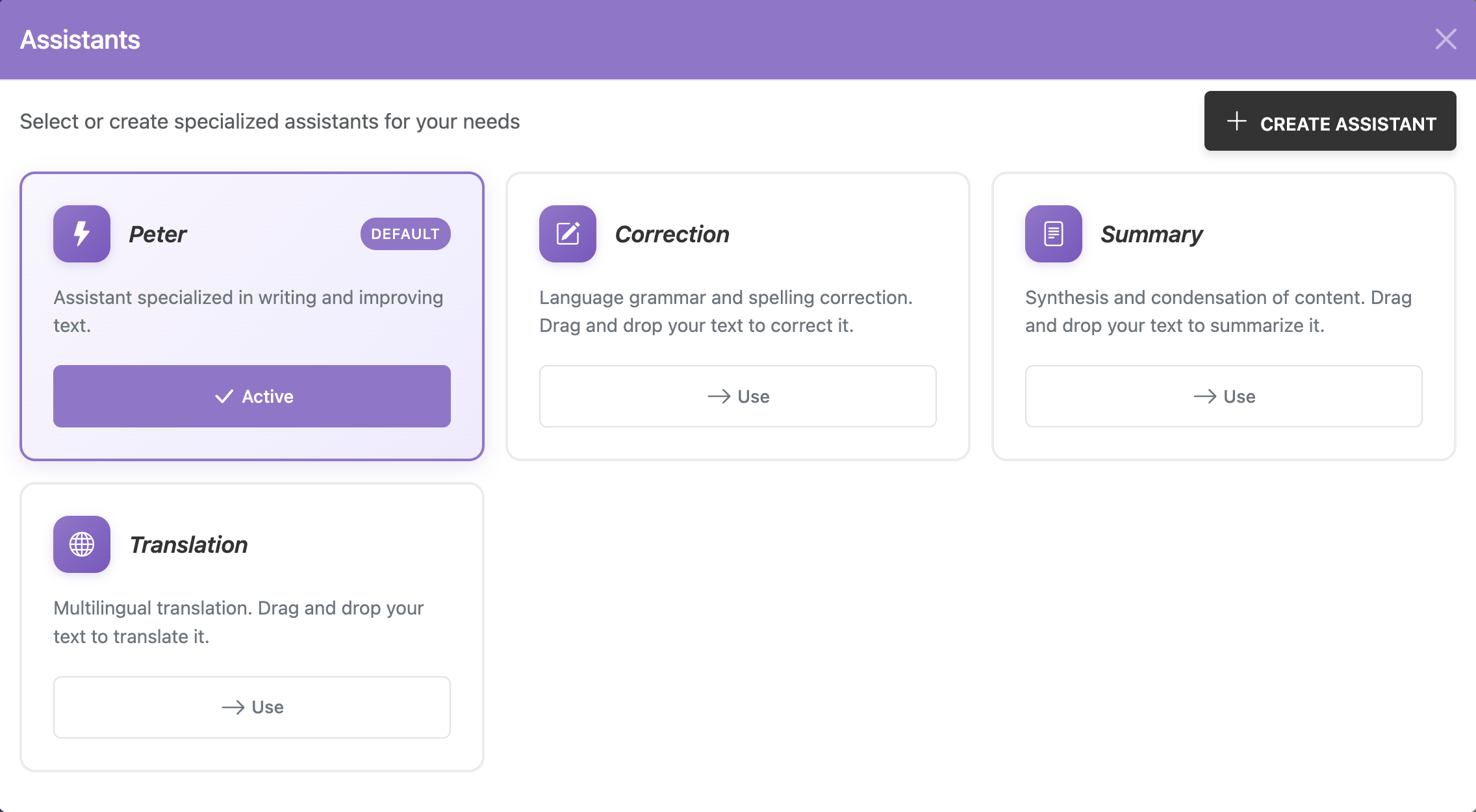 Text Generation Interface – with attached document